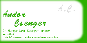 andor csenger business card